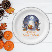 Halloween Little Boo Ghost Baby shower Papieren Bordje