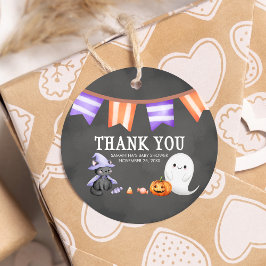 Halloween Little Boo Ghost Baby shower Ronde Bedankjes Labels