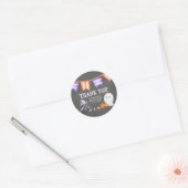 Halloween Little Boo Ghost Baby shower Ronde Sticker (Envelop)