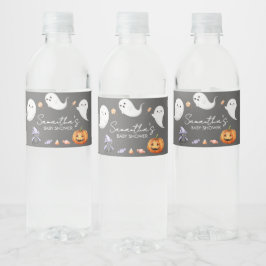 Halloween Little Boo Ghost Baby shower Waterfles Etiket