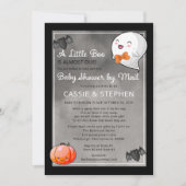 Halloween Little Boo Ghost Boy Baby shower per Mai Kaart (Voorkant)