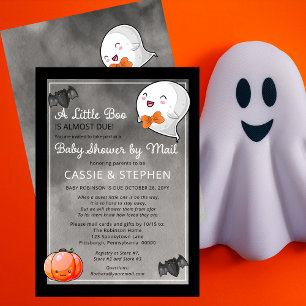 Halloween Little Boo Ghost Boy Baby shower per Mai Kaart