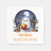 Halloween Little Boo Ghost Boy Baby shower Servet (Voorkant)