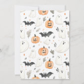 Halloween Little Boo Ghost Pumpkin Baby shower Kaart (Achterkant)