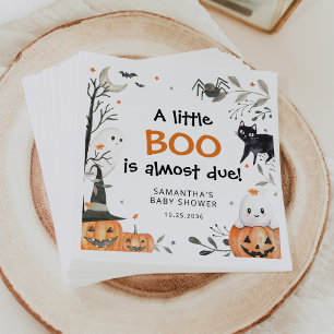 Halloween Little Boo Ghost Pumpkin Baby shower Servet