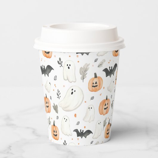 Halloween Little Boo Ghost Schattige Baby shower Papieren Bekers (Achterkant)