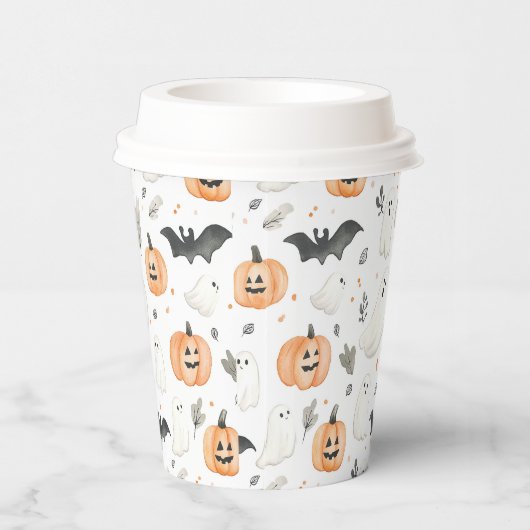 Halloween Little Boo Ghost Schattige Baby shower Papieren Bekers (Rechts)