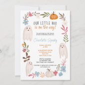 Halloween Little Boo Ghosts Boy baby shower Kaart (Voorkant)