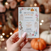 Halloween Little Boo Ghosts Boy baby shower Kaart