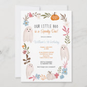 Halloween Little Boo Ghosts Boy kinder 1e verjaard Kaart (Voorkant)