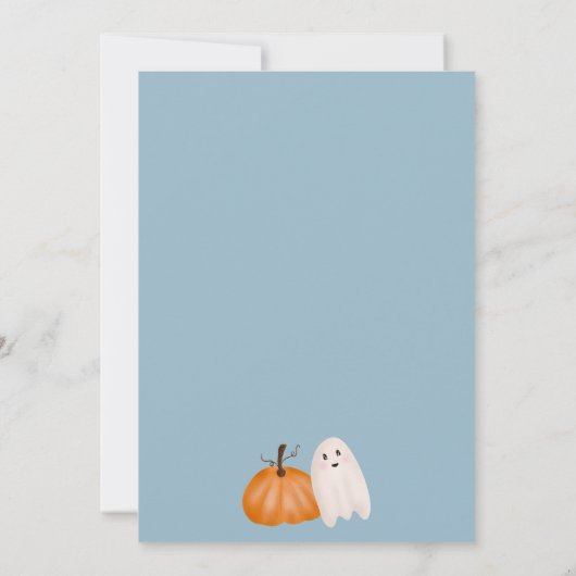 Halloween Little Boo Ghosts Boy kinder 1e verjaard Kaart (Achterkant)