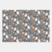 Halloween Little Boo Ghosts die papierbladen overv Inpakpapier Vel (Voorkant 2)