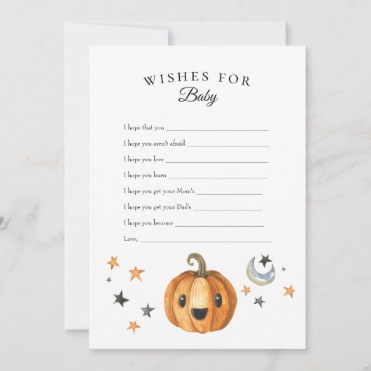 Halloween Little Boo is Wwish for Baby Kaart (Voorkant)