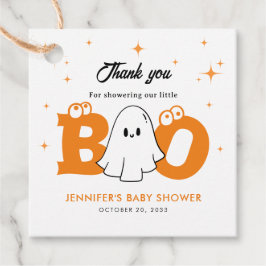Halloween Little Boo Neutral Baby shower Bedankt Bedankjes Labels