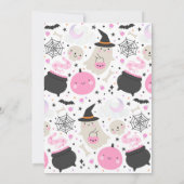Halloween Little Boo Pink Ghost 2e verjaardagsfees Kaart (Achterkant)