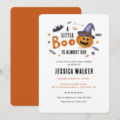 Halloween Little Boo Pumpkin Baby shower Kaart (Voorkant / Achterkant)