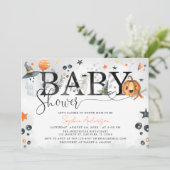 Halloween Little Boo Pumpkin Baby shower Kaart (Staand voorkant)