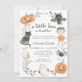 Halloween Little Boo Pumpkin Cute Herfst Baby show Kaart (Voorkant)