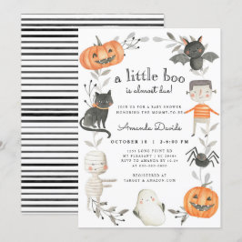Halloween Little Boo Pumpkin Cute Herfst Baby show Kaart