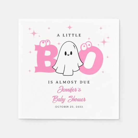 Halloween Little Boo Schattige Ghost Girl Baby sho Servet (Voorkant)