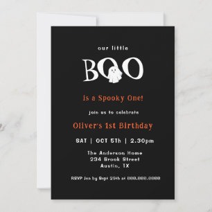 Halloween Little boo Schattige Ghost Kinder 1e Ver Kaart