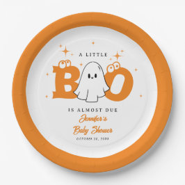 Halloween Little Boo Schattige Neutraal Baby showe Papieren Bordje