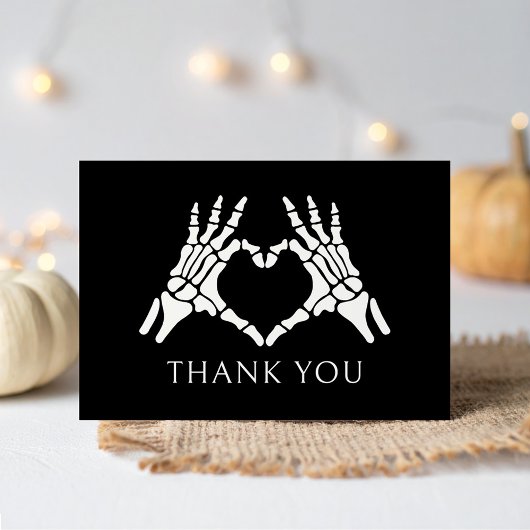 Halloween Little Boo Skeleton Baby shower Bedankkaart