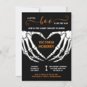 Halloween Little Boo Skeleton Heart Baby shower Kaart (Voorkant)