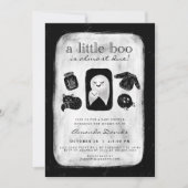 Halloween Little Boo Skull Sprinkle Baby shower in Kaart (Voorkant)