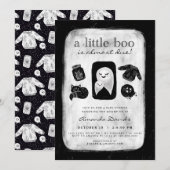 Halloween Little Boo Skull Sprinkle Baby shower in Kaart (Voorkant / Achterkant)