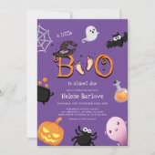 Halloween Little Boo Spooky Baby shower Kaart (Voorkant)