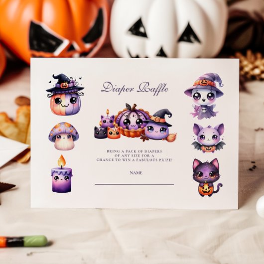 Halloween Little Boo Thema Luierspel Informatiekaartje