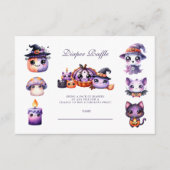 Halloween Little Boo Thema Luierspel Informatiekaartje (Voorkant)