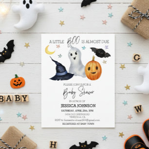 Halloween Little Boo Waterverf Baby shower
