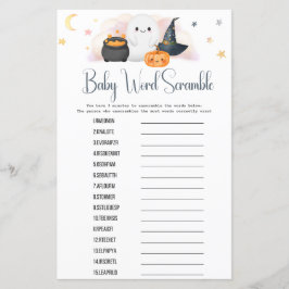 Halloween Little Boo Word Scramble Shower Game