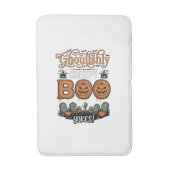 Halloween Little Boo Yah Schattig Griezelig Vector Badmat (Voorkant Verticaal)