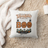 Halloween Little Boo Yah Schattig Griezelig Vector Kussen (Deken)