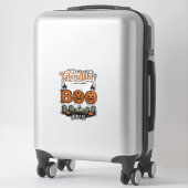 Halloween Little Boo Yah Schattig Griezelig Vector Sticker (Koffer)