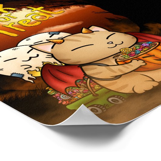 Halloween Little Devil Cat Poster (Hoek)