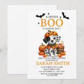 Halloween Little Dog Boo is Almost Due Baby Shower Kaart (Voorkant / Achterkant)