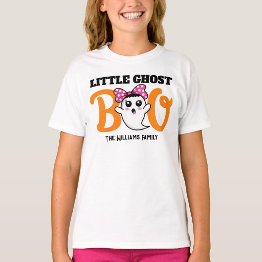 Halloween Little Ghost Boo Boy Family Matching T-shirt (Voorkant)