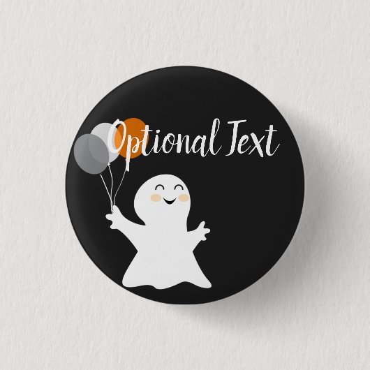 Halloween Little Ghost met ballonnen Ronde Button 3,2 Cm (Voorkant)