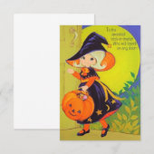  Halloween Little Girl Witch Trick or treat (Voorkant / Achterkant)