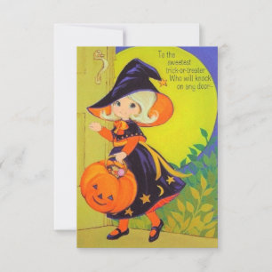 Halloween Little Girl Witch Trick or treat