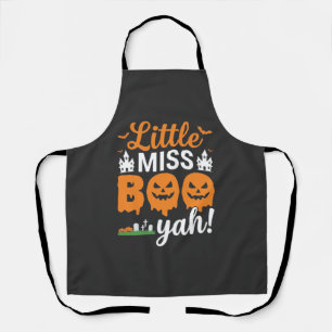 Halloween Little Miss Boo Yah Pompoen Ontwerp_1 Schort