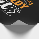 Halloween Little Miss Scared Cat Birthday Cadeaupapier (Hoek)