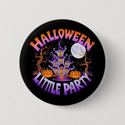 Halloween Little Party Ronde Button 5,7 Cm (Voorkant)