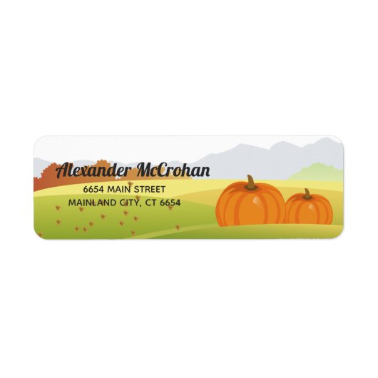 Halloween Little Pumpkin Return-adres Etiket (Voorkant)