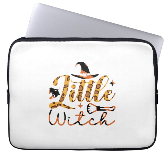 Halloween Little Witch Birthday Laptop Sleeve (Voorkant)