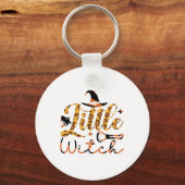 Halloween Little Witch Birthday Sleutelhanger (Voorkant)